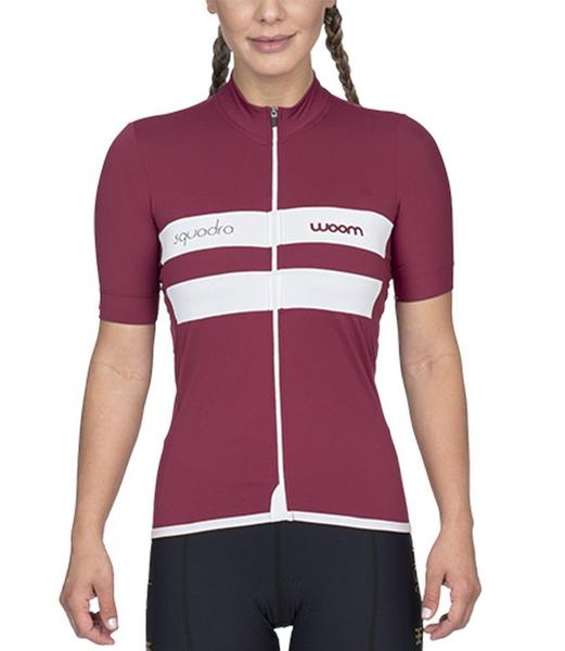 Imagem de Camiseta Feminina Ciclismo Squadra Marsala Vermelho Woom