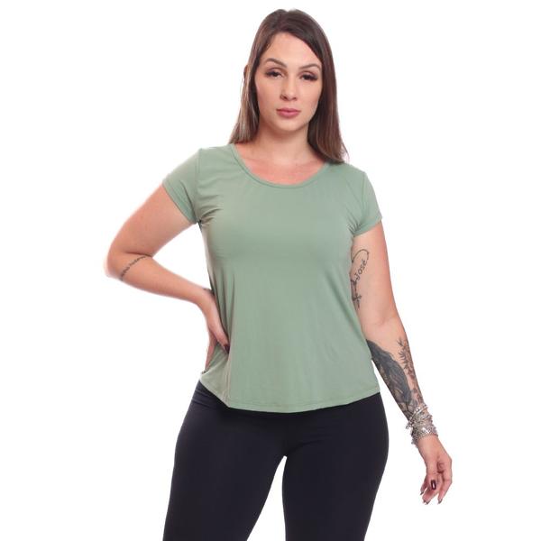 Imagem de Camiseta Feminina Dry Fit Manga Curta Baby Look Tshirt Básica Lisa Academia Treino Esporte