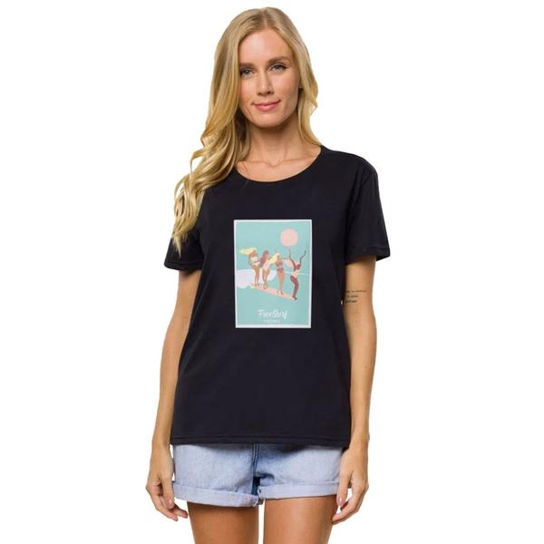 Imagem de Camiseta Feminina Freesurf Elles Preto