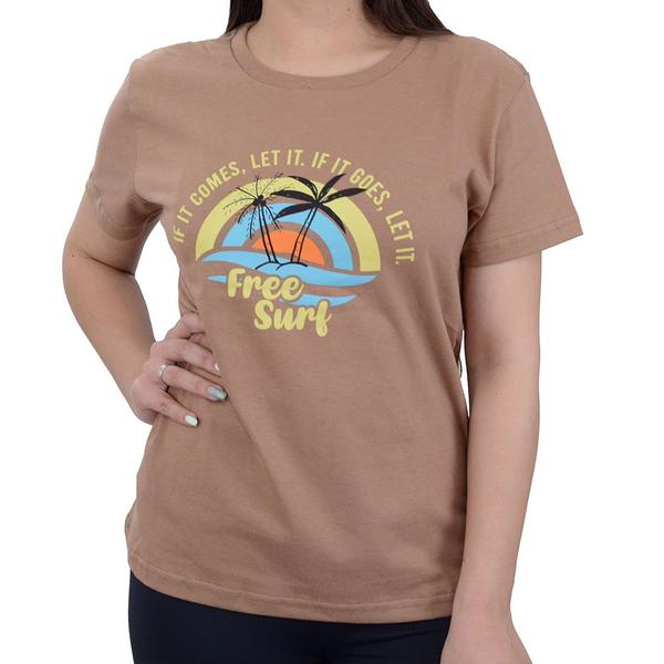 Imagem de Camiseta Feminina FreeSurf MC Baby Marrom - 12160