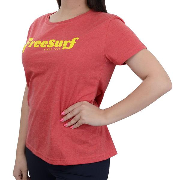 Imagem de Camiseta Feminina FreeSurf MC Neon Vermelho Mescla - 12160