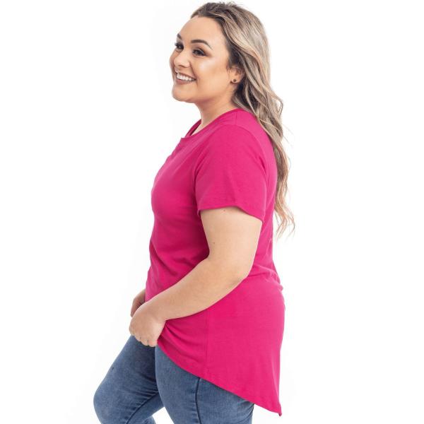 Imagem de Camiseta Feminina Plus Size Veste Legging Longa Tapa Bumbum