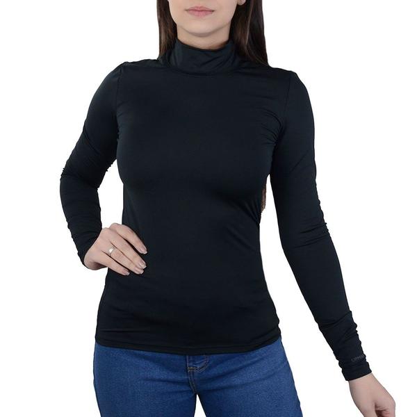 Imagem de Camiseta Feminina Upman ML Térmica Gola Alta Preta - 246RF