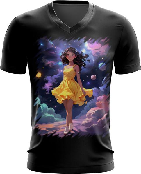 Imagem de Camiseta Gola V Bailarina Espacial Dança 5