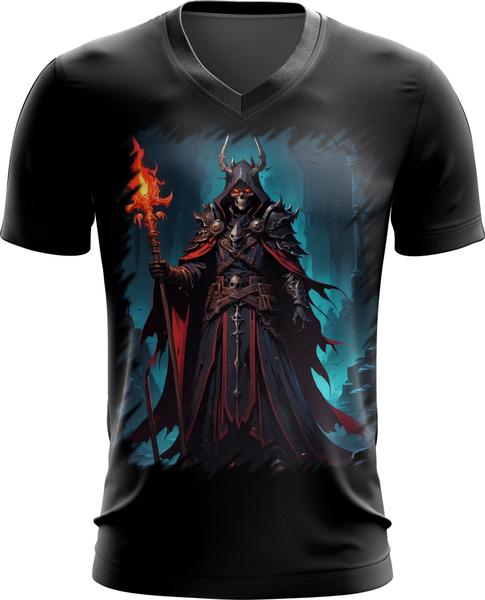 Imagem de Camiseta Gola V Lich Ancião Desenhado Magia 3