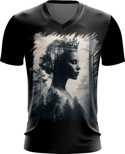 Imagem de Camiseta Gola V Pesca Rainha da Floresta Nórdica 5