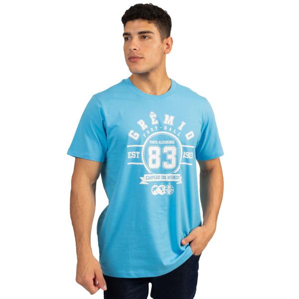 Imagem de Camiseta Grêmio Oficial Azul Algodão Masculina