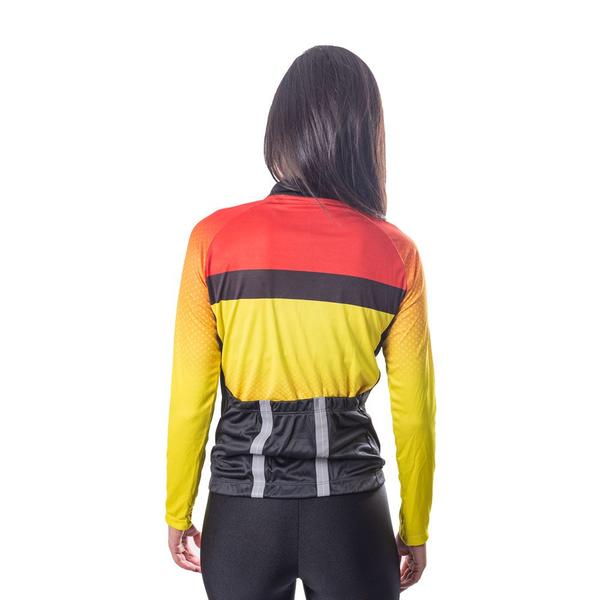 Camiseta Headt Ciclismo Manga Longa Feminina Vermelha - Heatd Imagem de Camiseta Headt Ciclismo Manga Longa Feminina Vermelha
