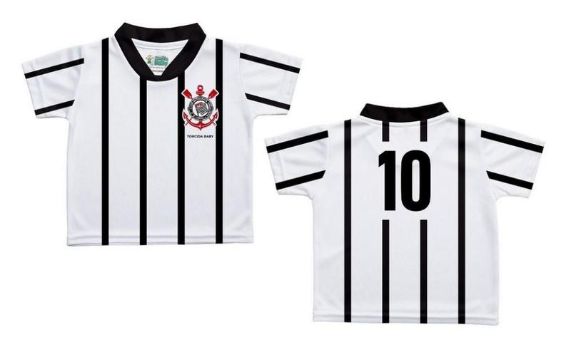 Imagem de Camiseta Infantil Corinthians Branca Oficial - Torcida Baby