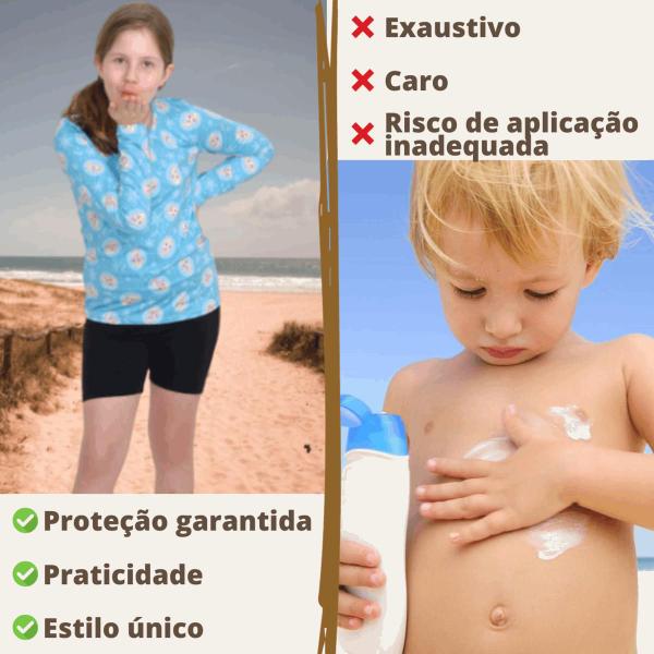 Imagem de Camiseta Infantil Estampada Térmica Proteção Solar UV Menina