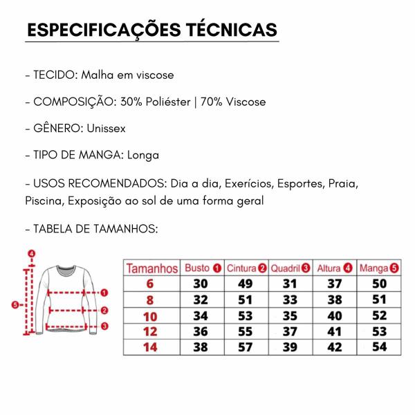 Imagem de Camiseta Infantil Estampada Térmica Proteção Solar UV Menina