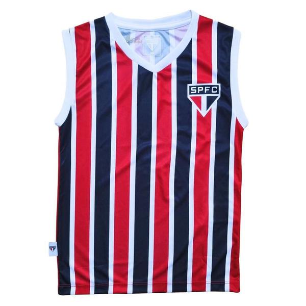 Imagem de Camiseta Infantil São Paulo Regata Listrada Oficial