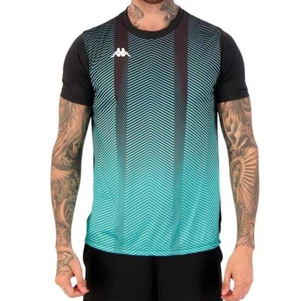 Imagem de Camiseta kappa domenico preto/celeste