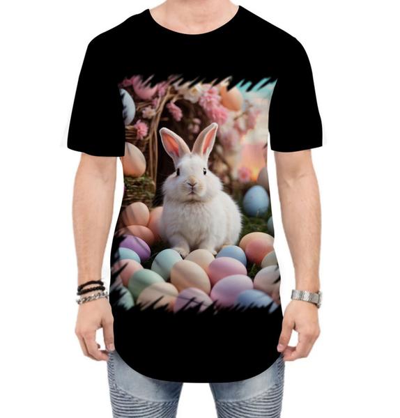 Imagem de Camiseta Longline Coelhinho da Páscoa Realista Real 8