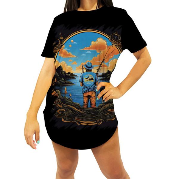 Imagem de Camiseta Longline Pesca Esportiva Peixes Azul Paz 8