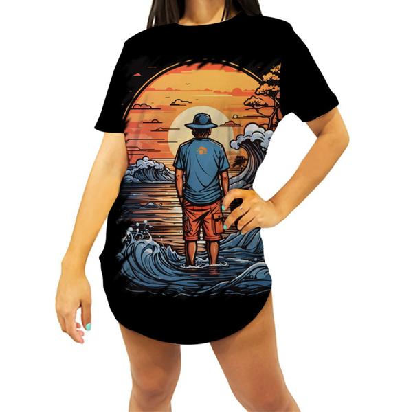 Imagem de Camiseta Longline Pesca Esportiva Pôr do Sol Peixes 12