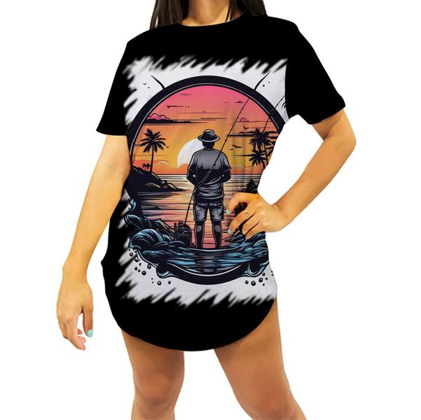 Imagem de Camiseta Longline Pesca Esportiva Pôr do Sol Peixes 17