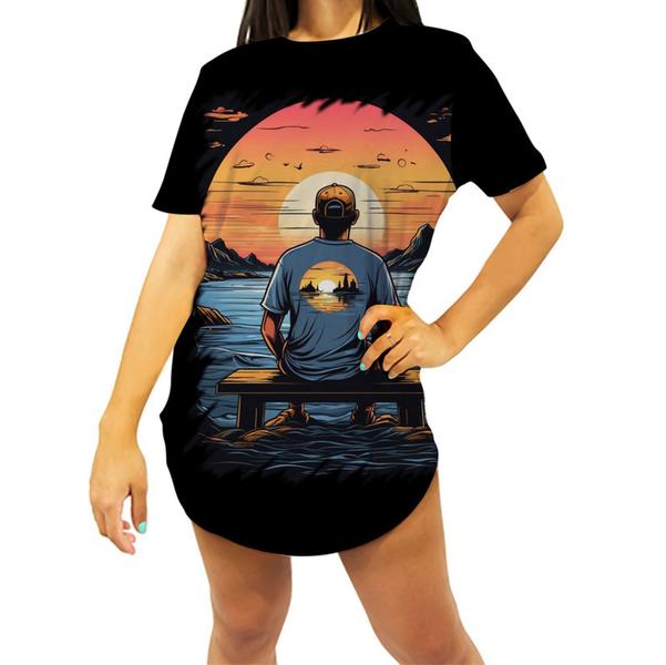 Imagem de Camiseta Longline Pesca Esportiva Pôr do Sol Peixes 19