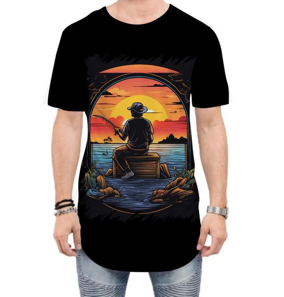 Imagem de Camiseta Longline Pesca Esportiva Pôr do Sol Peixes 20