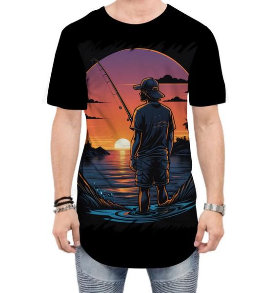 Imagem de Camiseta Longline Pesca Esportiva Pôr do Sol Peixes 25