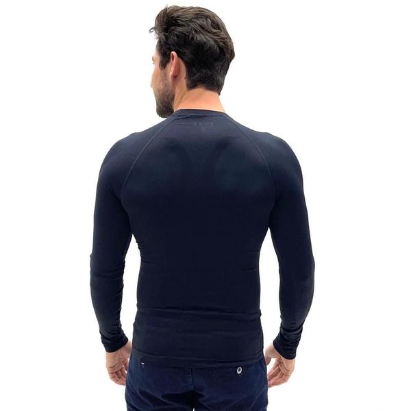 Camiseta lupo térmica run manga longa preto masculina Imagem de Camiseta lupo térmica run manga longa preto masculina