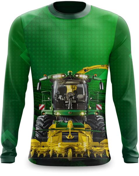 Imagem de Camiseta Manga Longa Agro Trator Fazenda Roça Brasil 2