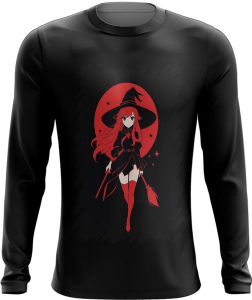 Imagem de Camiseta Manga Longa Bruxa Halloween Vermelha 6