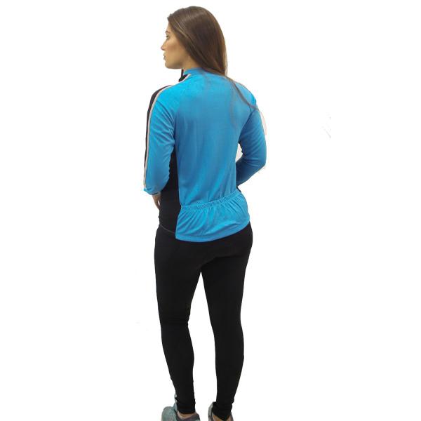 Imagem de Camiseta Manga Longa Camisa Ciclista Bike  e Calça Legging Pedal Feminino (Conjunto Ciclismo)