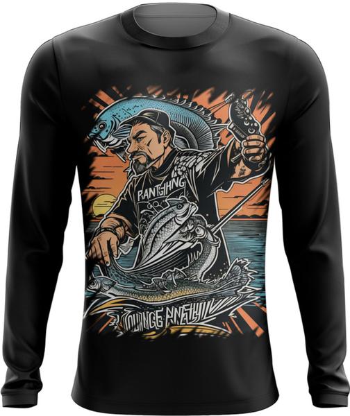 Imagem de Camiseta Manga Longa Pesca Esportiva Pôr do Sol Peixes 7