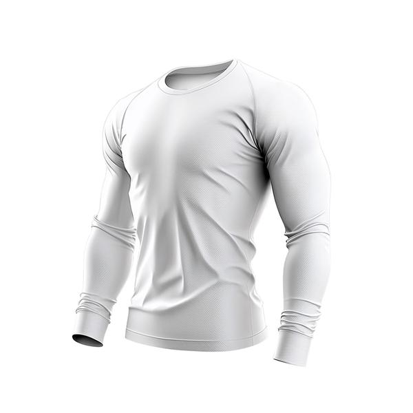 Imagem de Camiseta Manga Longa Térmica Proteção Solar UV +50 Dry Fit Tecido Leve Cores Básica Calor Verão