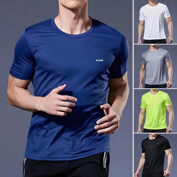 Imagem de Camiseta Masculina Atlética Ultraleve - Secagem Rápida - Manga Curta para Corrida e Treinamento