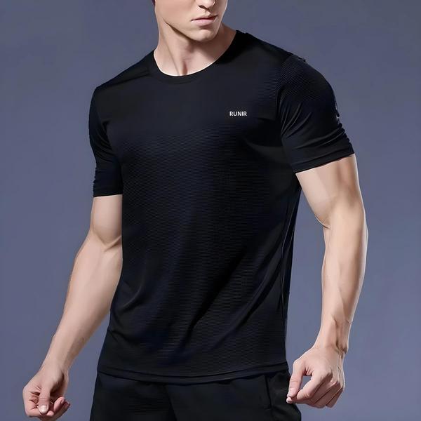 Imagem de Camiseta Masculina Atlética Ultraleve - Secagem Rápida - Manga Curta para Corrida e Treinamento