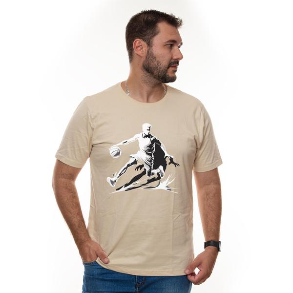 Imagem de Camiseta Masculina Basquete Basquetebol Bola Cesta Jogador Jogar