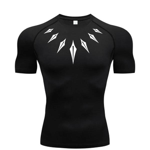 Imagem de Camiseta Masculina De Compressão De Secagem Rápida Fitness Academia Anime Corrida Treino Verão Top