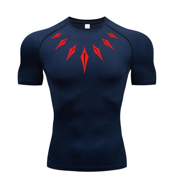 Imagem de Camiseta Masculina De Compressão De Secagem Rápida Fitness Academia Anime Corrida Treino Verão Top