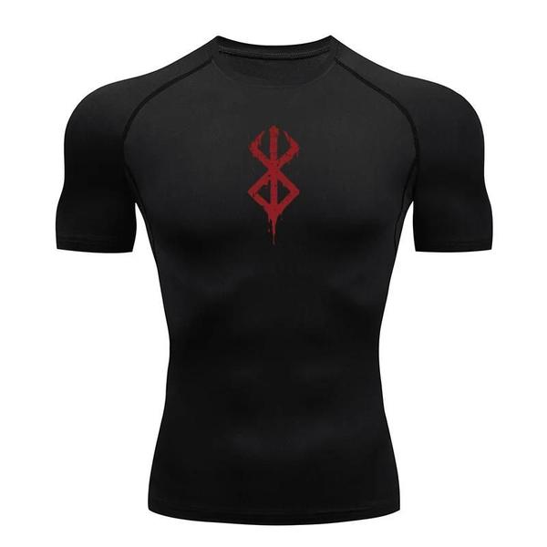 Imagem de Camiseta Masculina de Compressão - Secagem Rápida para Fitness, Treino e Corrida