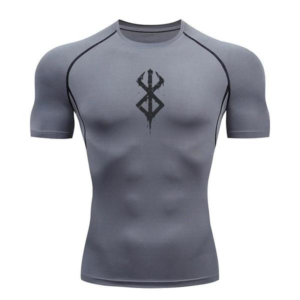 Imagem de Camiseta Masculina de Compressão - Secagem Rápida para Fitness, Treino e Corrida