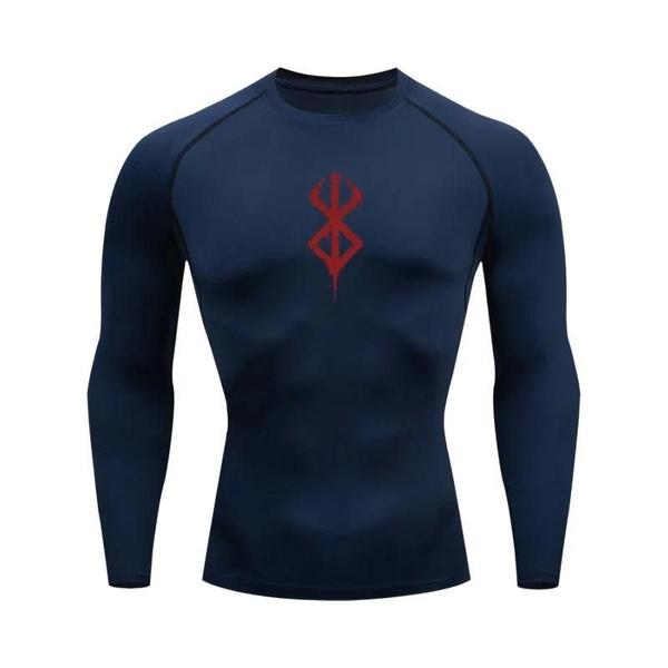 Imagem de Camiseta Masculina de Compressão - Secagem Rápida para Fitness, Treino e Corrida