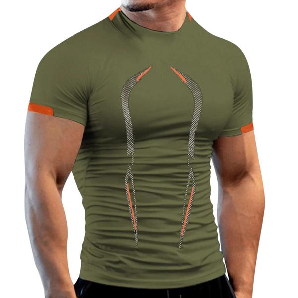 Imagem de Camiseta Masculina de Secagem Rápida para Academia e Treino - Respirável e Confortável