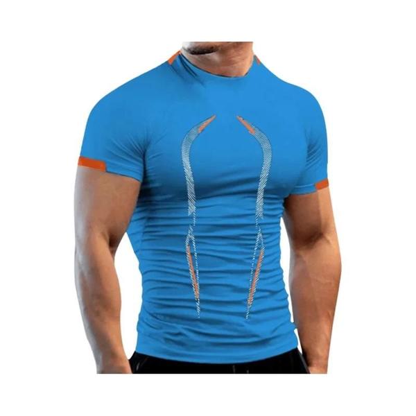 Imagem de Camiseta Masculina de Secagem Rápida para Academia e Treino - Respirável e Confortável