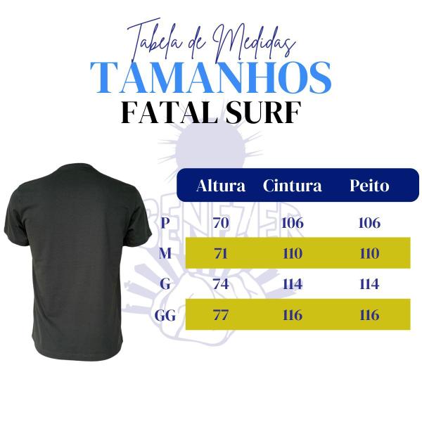 Imagem de Camiseta Masculina Estampada 100%Algodão Fatal Surf