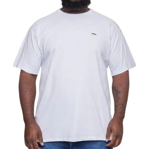 Imagem de Camiseta Masculina Fatal Plus Size Prima24 Branca 29797