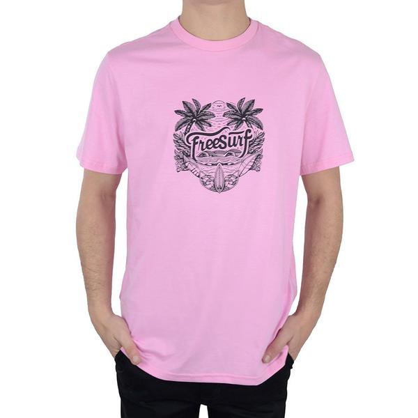 Imagem de Camiseta Masculina Freesurf MC Bay Rosa - 11040