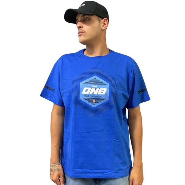 Imagem de Camiseta Masculina Onbongo Plus Size Azul ON220