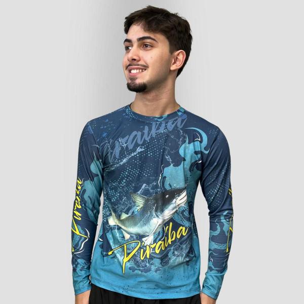 Imagem de Camiseta Masculina Pesca Térmica Camisa Proteção Solar UV50