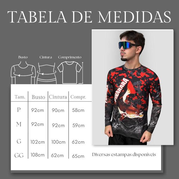 Imagem de Camiseta Masculina Pesca Térmica Camisa Proteção Solar UV50