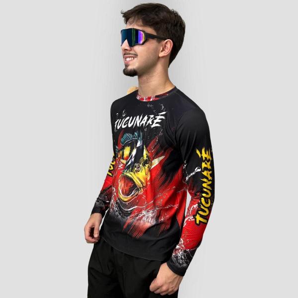 Imagem de Camiseta Masculina Pesca Térmica Camisa Proteção Solar UV50