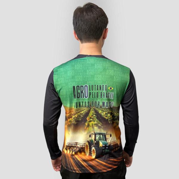 Imagem de Camiseta Masculina Térmica Agro Camisa Proteção Solar UV50