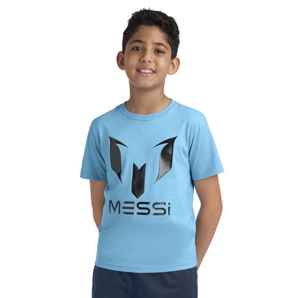 Imagem de Camiseta Messi Boys' Lifestyle de manga curta com logotipo justo