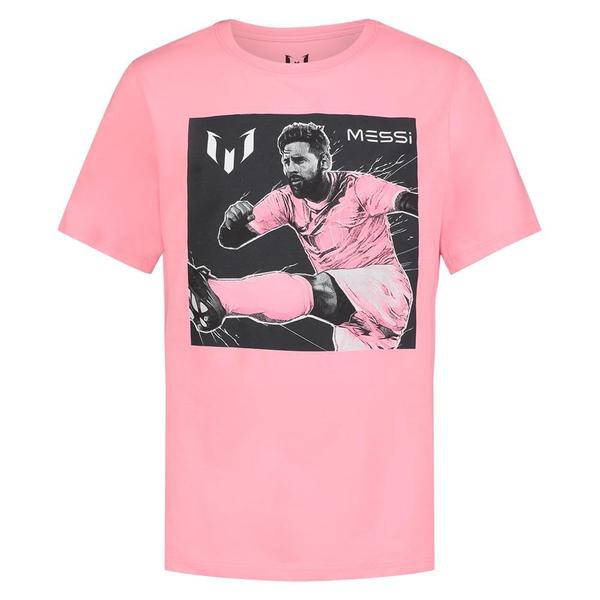 Camiseta Messi Boys' Lifestyle, manga curta, algodão justo Imagem de Camiseta Messi Boys' Lifestyle, manga curta, algodão justo